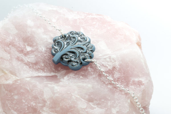 Pulsera árbol de la vida azul plata & Hummee Hume