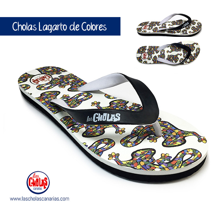 Cholas del lagarto de colores - Chanclas