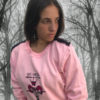 Sudadera rosa bordada - Imagen 2