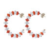 Aro-criolla plata Gloria Mago "Space" naranja-cristal