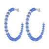 Aro plata y cristal Swarovski "Plata Única" azules y plata de ley