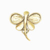 Broche libélula Gloria Mago dorado zamak chapado 7,5cm