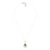 Collar cadena plata Gloria Mago charm de cala en esmeralda 40cm