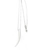 Collar colmillo Gloria Mago plata zamak chapado latón 80cm