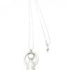 Collar largo diseño Gloria Mago plata latón chapado 80cm