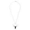 Gargantilla plata y cristal "Plata Única" Venecia cristales negro 40cm