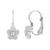 Pendiente plata Gloria Mago dormilona Flor2 en cristal de swarovski