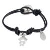 Pulsera cuero charm niño plata Gloria Mago zamak - Imagen 3