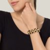 Pulsera cuero y zamak dorado Gloria Mago bolas "Enlazado" dorado - Imagen 2
