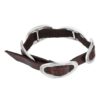 Pulsera cuero y plata "Hebilla O2" Gloria Mago cuero y plata - Imagen 2