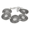 Pulsera eslabones cadena plata "Disco Espiral" Gloria Mago - Imagen 2
