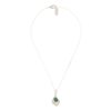 Collar cadena plata Gloria Mago charm de cala en esmeralda 40cm - Imagen 3