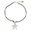 Gargantilla negro plata Estrella Central Gloria Mago zamak chapado 40cm - Imagen 4