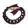 Pulsera cadena y cintas Gloria Mago "Fancy" burdeos - Imagen 3
