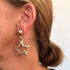 Pendiente colgante estrella Gloria Mago dorado - Imagen 2