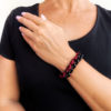 Pulsera cadena y cintas Gloria Mago "Fancy" burdeos - Imagen 2