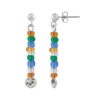 Pendiente plata y cristal "Plata Única" multicolor Sw en plata 925 - Imagen 2