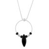 Gargantilla plata y cristal "Plata Única" Venecia cristales negro 40cm - Imagen 3