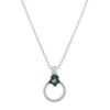Gargantilla plata "plata Única" Daisy Esmeralda cristal Swarovski 40 cm - Imagen 3