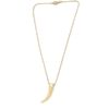 Gargantilla cuerno colmillo Gloria Mago dorado latón zamak chapado 40cm - Imagen 2