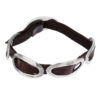 Pulsera cuero y plata "Hebilla O2" Gloria Mago cuero y plata
