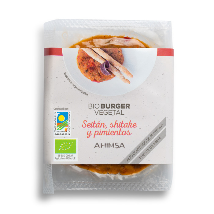 comprar REFRIG HAMBURGUESA VEGETAL BIO SEITAN SHITAKE Y PIMIENTO 160G | tienda online eco