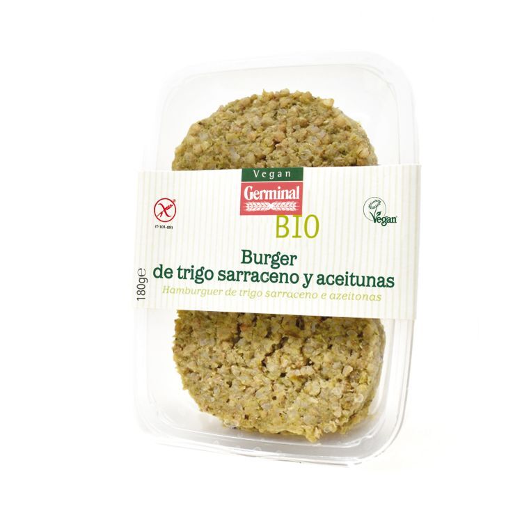 comprar REFRIG BURGER VEGETAL DE ACEITUNAS Y TRIGO SARRACENO SIN GLUTEN 180GR | tienda online eco