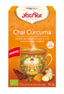 comprar Yogi tea chai curcuma BIO 17 bolsitas