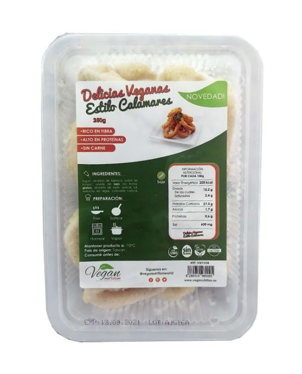 comprar Congelado delicias veganas estilo calamares 250gr