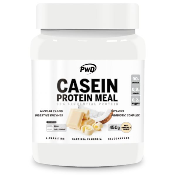 comprar Casein protein meal chocolate blanco y coco 450 g