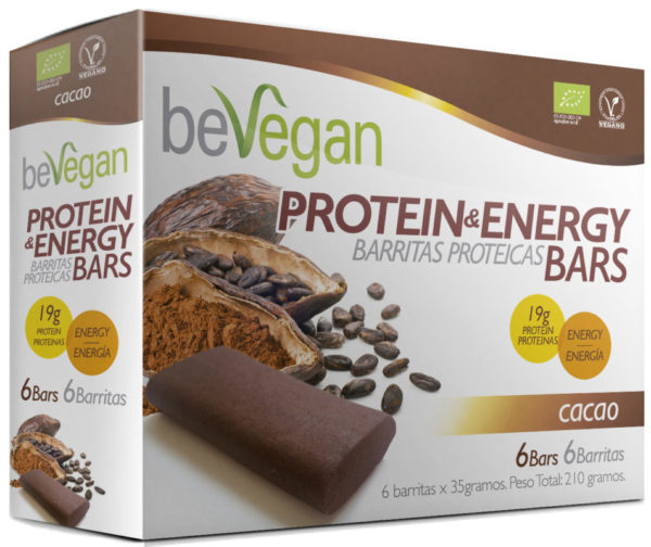 comprar Bevegan barritas BIO cacao protein energy(6x36 gr)