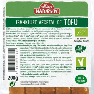 comprar Refrig salchicha vegetal frankfurt de tofu BIO natursoy  200 g