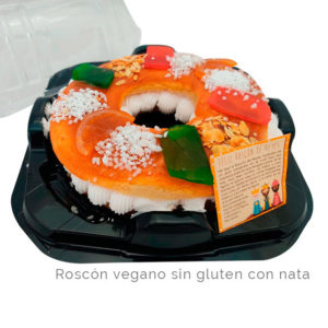 comprar Congelado Roscón de Reyes con nata vegetal sin gluten 600g