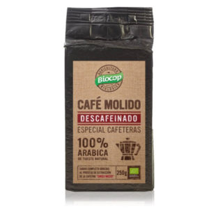 comprar Cafe descafeinado molido 100% arabico biocop 250g