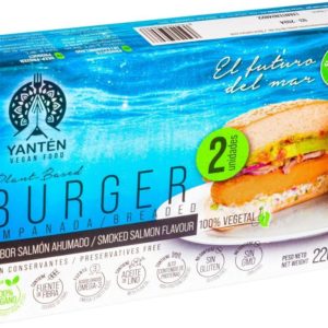 comprar Congelado burger sabor salmón ahumado empanado 220g