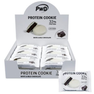 comprar Protein cookie 33% protein white  y  milk choco (18 x 30g)