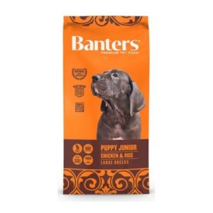 BANTERS DOG PUPPY LARGE CHICKEN&RICE 15 KG.
