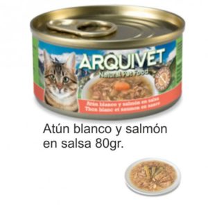 LATA Atún blanco y salmón en salsa 80gr.