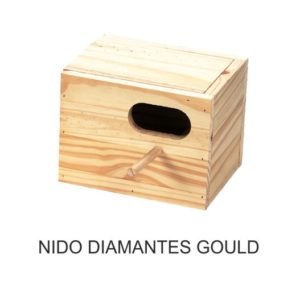 NIDO DIAMANTES GOULD MADERA 19X15X15 CM.